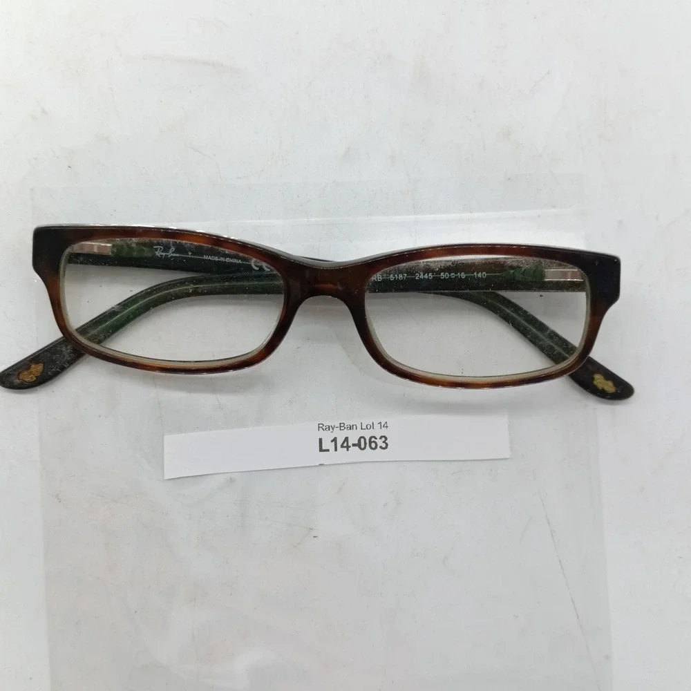 Ray-Ban RB5187 2445 Tortoise Green 50-16-140 Rectangle Full Rim Frames Only 63
